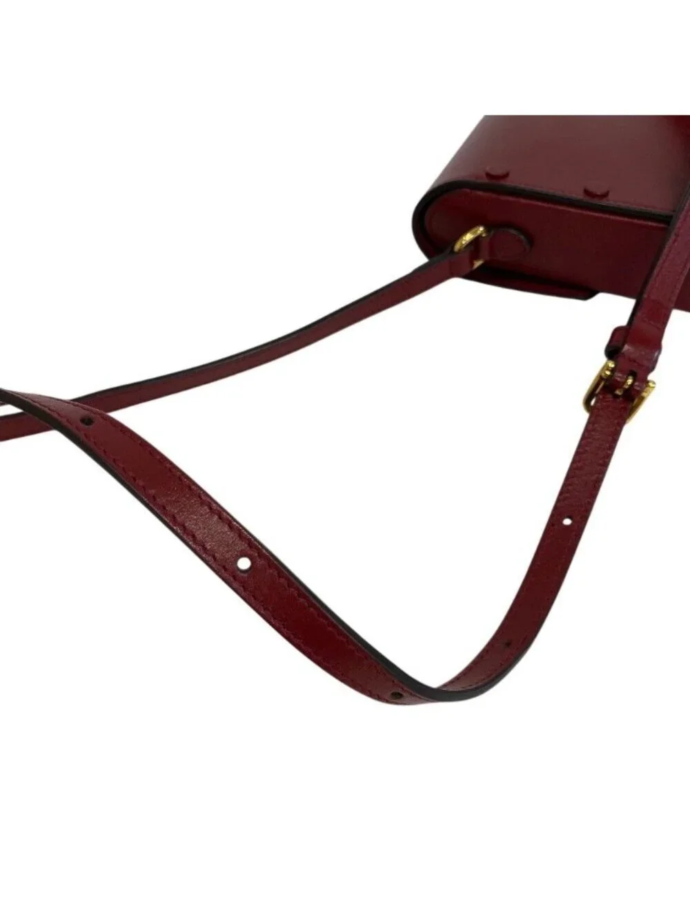 Gucci Horsebit Leather Shoulder Bag Red Crossbody Compact